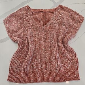 Pilcro Red and White Knit Sweater Sunday Brunch Girls Trip Top